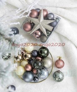 クリスマス用 装飾品 30個入 オーナメント 北欧風 ショーウィンドー 3cm ボール クリスマスツリー Christmas 雪 ボールセット クリスマスツリー飾り * オブジェ、置き物