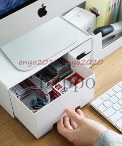 おしゃれ 小物入れ コスメボックス モニター台 化粧品収納 仕切り 引き出し 2段 収納ボックス メイクボックス 卓上収納ケース 整理 収納 北欧 * 収納ケース