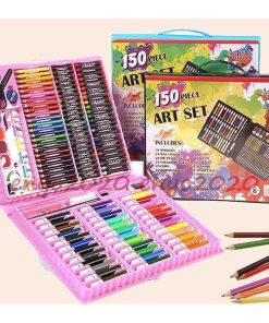 プレゼント 固形水彩 150ピース 色鉛筆 お絵かきセット ファーバーカステル カラーサインペン 絵の具セット クレヨン 水性色鉛筆 お徳用 * 色鉛筆