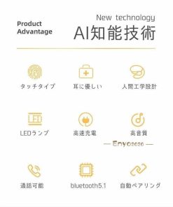 片耳 自動ペアリング 高音質 プレゼント 骨伝導イヤホンマイク Bluetooth5.1 イヤホン 防水 新店開き限定特売！ワイヤレスイヤホン ブルートゥース5.1 Iphone * イヤホン本体