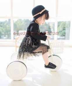 お姫様ドレス 80/90/100/110/120cm 子供 ドレス パーティー チュールワンピース シフォンワンピース 子供服 星 韓国 きれいめ 長袖 キッズ 演奏会 * ワンピース、チュニック