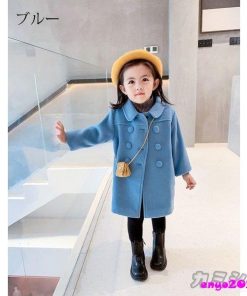 子供服 ラシャコート キッズ 女の子 厚手 無地トレンチコート 中綿コート 綿入れ ベビー ジュニア服 ロングコート 女児 アウター 防寒保温 暖かい おしやれ 秋冬 * コート