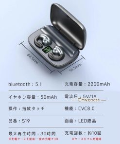 片耳 自動ペアリング 高音質 プレゼント 骨伝導イヤホンマイク Bluetooth5.1 イヤホン 防水 新店開き限定特売！ワイヤレスイヤホン ブルートゥース5.1 Iphone * イヤホン本体