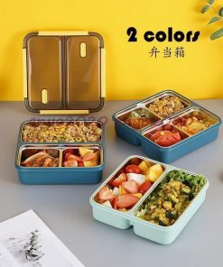 弁当箱 ランチボックス おしゃれ お弁当箱 学校学生 会社出勤 食事用 遠足 ピクニック 便利 1段 2コマ 3コマ 仕切り シンプル ギフト 贈答品 2色 新生活 * 弁当箱