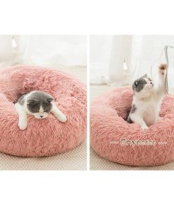 ペット用ベッド 可愛い 犬猫兼用 マット 円形 クッション 冬 寝具 猫ベッド 犬ベッド 猫用品 犬用品 ふわふわ ワンちゃん ペットハウス 暖か 冬用 * ベッド、クッション