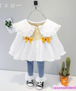 セットアップ 春服 ベビー服 女の子 可愛い 上下セット シャツ+ジーンズ 2点セット  キッズ ガールズ 春着 秋着 保育園 幼稚園 全4色 100 80 90 70 110 * 上下セット