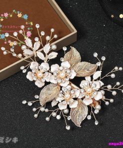 ヘッドドレス 髪飾り ヘアアクセサリー 花 パール 和装 着物 ウェディング ヘッドアクセサリー 振袖 結婚式 フォーマル ゴールド 髪留め ブライダル お呼ばれ * ヘッドドレス