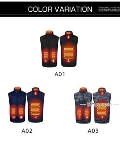 電熱ベスト バッテリー付いてない ４箇所発熱 ヒーター 電熱 発熱 防寒 ヒーターベスト ヒーターウェア ジャケット 加熱 秋冬 セール 温度 調節 * 電熱ベスト