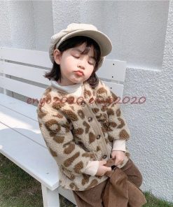 子供服 ボアジャケット キッズ コート 韓国子供服 子ども服 女の子 男の子 もこもこ ヒョウ柄裏起毛 トップス アウター  防寒 暖かい 通学 厚手 可愛い 秋冬 * コート