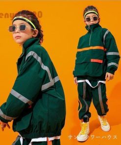 キッズ ダンス衣装 セットアップ ヒップホップ HIPHOP  子供 上下セット トップス ズボン パンツ ジャズダンス ステージ衣装 練習着 演出服 セール * 新体操ウエア