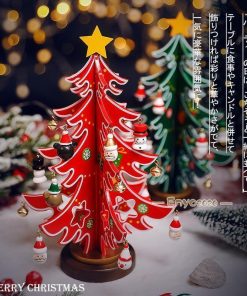 クリスマス飾り クリスマスツリー 商店 オートメイト 26cm 卓上 ミニツリー かわいい プレゼント 姫系 簡単な組立品 デコレーションツリー 部屋 * コニファー、針葉樹