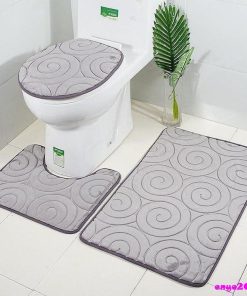 バスマット 2020新作 トイレ用マット 滑りにくい加工 3D立体 洗える 滑り止め 3点セット シンプル トイレマット トイレグッズ トイレ用品 おしゃれ * トイレ用マット