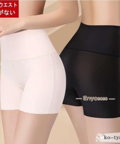 ペチコート冷感涼しい夏ハイウエストペチパンツレディースショートパンツ3分丈安全パンツ春夏美尻ショーツ無地インナー透け防止下着伸縮性 * ペチコート