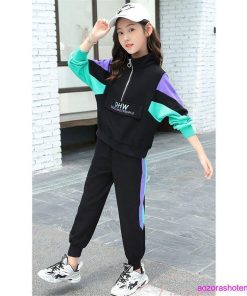 ジャージ キッズ 女の子 上下 長袖 春秋 子供服 セットアップ パーカー Tシャツ ロングパンツ 長ズボン 韓国子ども服 可愛い おしゃれ スポーツウェア ジュニア * ジャージ