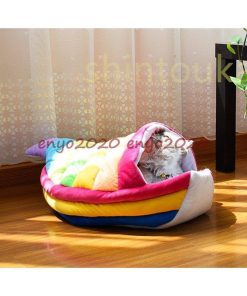 キャットハウス 猫ハウス 冬 トンネル型 もこもこ ネコハウス 小型犬 ペットハウス 子犬 キャットベッド 防寒 ねこ 洗える もぐりこみ 室内用 北欧 * キャットハウス