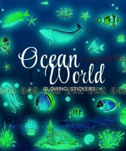 Ocean World 暗闇で光る ウォールステッカー 剥がして貼る 夜光 蛍光 シール 子供寝部屋 飾り 装飾 室内装飾 インテリア 発光 壁装飾 * ウォールステッカー