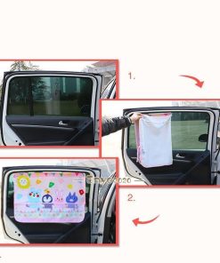 サンシェード 車 サイド 車 日よけ おしゃれ 後部座席 かわいい かわいい柄で子どもも嬉しい！ 暑さ対策 グッズ 車用遮光 カー用品 車用カーテン シェード * サンシェイド、バイザー