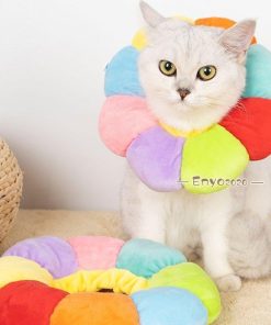 エリザベスカラー ソフトタイプ 猫用 猫用品 猫グッズ 犬用 犬用品 犬グッズ ペット用品 エリザベス ドーナツ 布製 かわいい間 花 クッション * 猫の服