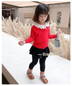 プリーツ スカッツ チュチュスカッツ 女の子 レギンスパンツ ボトムス スカート 子供服 重ね着 ロングパンツ パンツ キッズ 10分丈 フレア * スカート