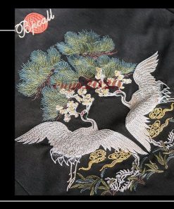 新作 スカジャン 鶴柄 刺繍 秋冬 アウター ブルゾン ジャケット 横須賀 メンズ オシャレ ジャンパー * スカジャン