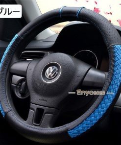 ハンドルカバー 本革 ステアリングカバー 編み込み カー用品 牛革 軽自動車 普通車 乗用車 トラック 汎用 自動車内装 S M L 男女兼用 おしゃれ ドライビング * ハンドルカバー