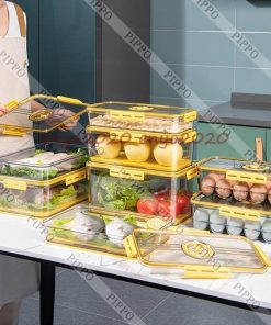 キッチン 収納ケース 冷蔵庫収納ケース 食品保存容器 野菜 果物収納 冷蔵庫 整理 整頓 蓋付き 通気穴付き ボックス ストッカー 日付スケール付き 水切り * 食品保存容器