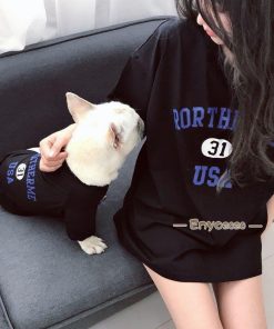 ペア犬用　半袖Tシャツ夏服　犬服親子 お出かけに ドッグウェア 小型犬用 ペット親子お揃い 犬の服 ドッグウェア ペットとお揃いTシャツ * 犬の服