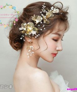 フォーマル パーティー イヤリング花冠 花 ヘアアクセサリー ブライダル ウェディング ヘッドドレス 結婚式 二次会 髪飾り 髪留め 和装 ヘッドアクセサリー * ヘッドドレス