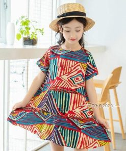 韓国子供服 ワンピース 女の子  夏ワンピ リゾートワンピ ハワイアン キッズ ガールズ 夏服 海 海外旅行 パーティー オシャレ 110 140 130 150 160cm 120 * ワンピース、チュニック