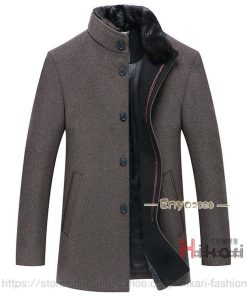 アウター コート ビジネス ハーフコート メンズファッション 立ち襟 メンズ 通勤 40代 チェスターコート 冬服 ウール 冬 * チェスターコート