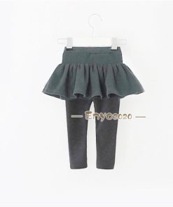 プリーツ スカッツ チュチュスカッツ 女の子 レギンスパンツ ボトムス スカート 子供服 重ね着 ロングパンツ パンツ キッズ 10分丈 フレア * スカート