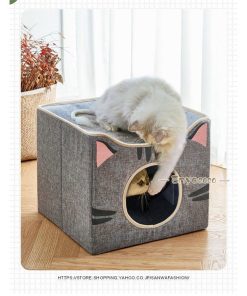 ペットテント ペットベッド キャットハウス 小型犬 猫 犬 猫箱 ペットグッズ ドッグハウス キャットハウス 猫ハウス 隠れ家 組み立て簡単 かわいい 寝床 * ペットハウス