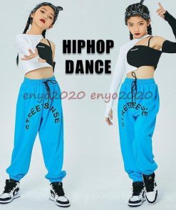 キッズ ダンス衣装 へそ出し 練習服 ヒップホップ トップス パンツ へそ出し ダンス衣装 子供 HIPHOP ジャズダンス 応援団 発表会 単品販売 体育祭 演出服 * レッスンウエア