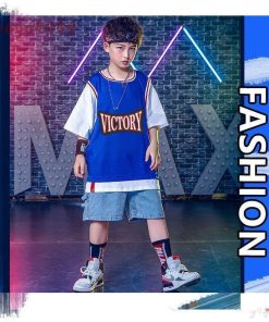 キッズダンス衣装 デニムパンツ デニム セットアップ ヒップホップ ダンス衣装 トップス パンツ 男の子 女の子 男女兼用 HIPHOP 練習着 発表会 原宿 演出服 * レッスンウエア