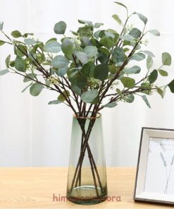 デコ素材 造花 人工観葉植物 葉 アレンジ 同色3本セット リース ユーカリの葉 ブーケ 本物そっくり ユーカリ フェイクグリーン * 花束、アレンジメント