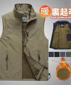 ボアベスト メンズ 秋冬 裏起毛 厚手 お釣り アウトドア ジャケット ノースリーブ ボア ベスト ジレ チョッキ トップス 暖かい アウター 部屋着 * 前開き