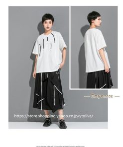 半袖 トップス＆スカート カットソー Tシャツ 個性的 セットアップ ロングスカート レディース ゆったり トップス 綿 * セットアップ