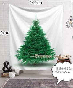 布 LED付きタペストリー オーナメント 北欧 クリスマスツリー パーティー 飾り 大判150×100cm 2点セット LEDライトセット ガーランド 壁掛け * タペストリー