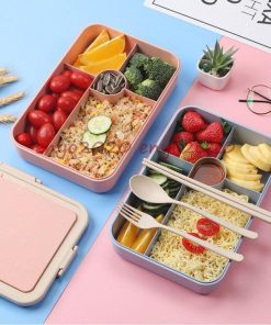 弁当箱 ランチボックス おしゃれ お弁当箱 学校学生 会社出勤 食事用 入社 遠足 ピクニック 便利 1段 5コマ 仕切り シンプル ギフト 大容量 贈答品 2色 新生活 * 弁当箱