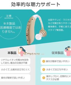 軽量 左右両用 ハウリング抑制 USB充電式 騒音抑制 高齢者用  耳掛け型集音器 両親 耳かけ  充電式 デジタル デジタル補聴器 * 補聴器本体