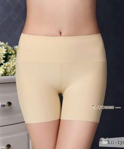 ペチコート冷感涼しい夏ハイウエストペチパンツレディースショートパンツ3分丈安全パンツ春夏美尻ショーツ無地インナー透け防止下着伸縮性 * ペチコート