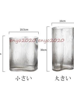 花瓶 ガラス 北欧 おしゃれ フラワーベース 透明 生け花 水栽培ポット 花器 花びん かびん シンプル モダン インテリア 置物 リビング 書斎 食卓 玄関 窓辺 寝室 * 花瓶、花器