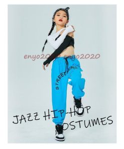 キッズ ダンス衣装 へそ出し 練習服 ヒップホップ トップス パンツ へそ出し ダンス衣装 子供 HIPHOP ジャズダンス 応援団 発表会 単品販売 体育祭 演出服 * レッスンウエア