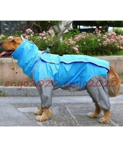 犬用レインコート 犬用 防水 レインコート 雨天対策 中型犬 大型犬 フード付き 梅雨 散歩 雨具 撥水 お洒落 ポンチョ カッパ ペット服 * レイングッズ