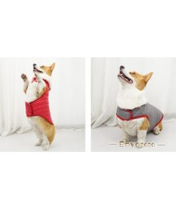 リバーシブル ドッグウェア 犬 服 犬の服 トップス 中綿ダウンコート ノースリーブ 軽量 薄 防寒 暖かい 中型犬 小型犬 大型犬 可愛い * 犬の服