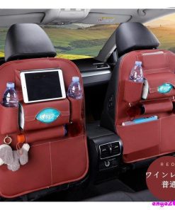 テーブル 後部座席収納 カーアクセサリー 車載用 多機能 収納 カー用品 バックシート 車 レザー ドリンクホルダー ゴミ箱付き　車載ポケット 合皮 ポケット * 収納用品