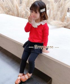 プリーツ スカッツ チュチュスカッツ 女の子 レギンスパンツ ボトムス スカート 子供服 重ね着 ロングパンツ パンツ キッズ 10分丈 フレア * スカート