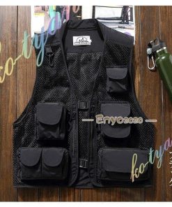 メンズ 多機能ベスト アウトドアベスト 作業服 春 新作ベスト 大 夏 登山旅行 登山 大 撮影 お釣り * 前開き