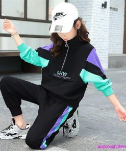 ジャージ キッズ 女の子 上下 長袖 春秋 子供服 セットアップ パーカー Tシャツ ロングパンツ 長ズボン 韓国子ども服 可愛い おしゃれ スポーツウェア ジュニア * ジャージ