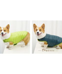 リバーシブル ドッグウェア 犬 服 犬の服 トップス 中綿ダウンコート ノースリーブ 軽量 薄 防寒 暖かい 中型犬 小型犬 大型犬 可愛い * 犬の服